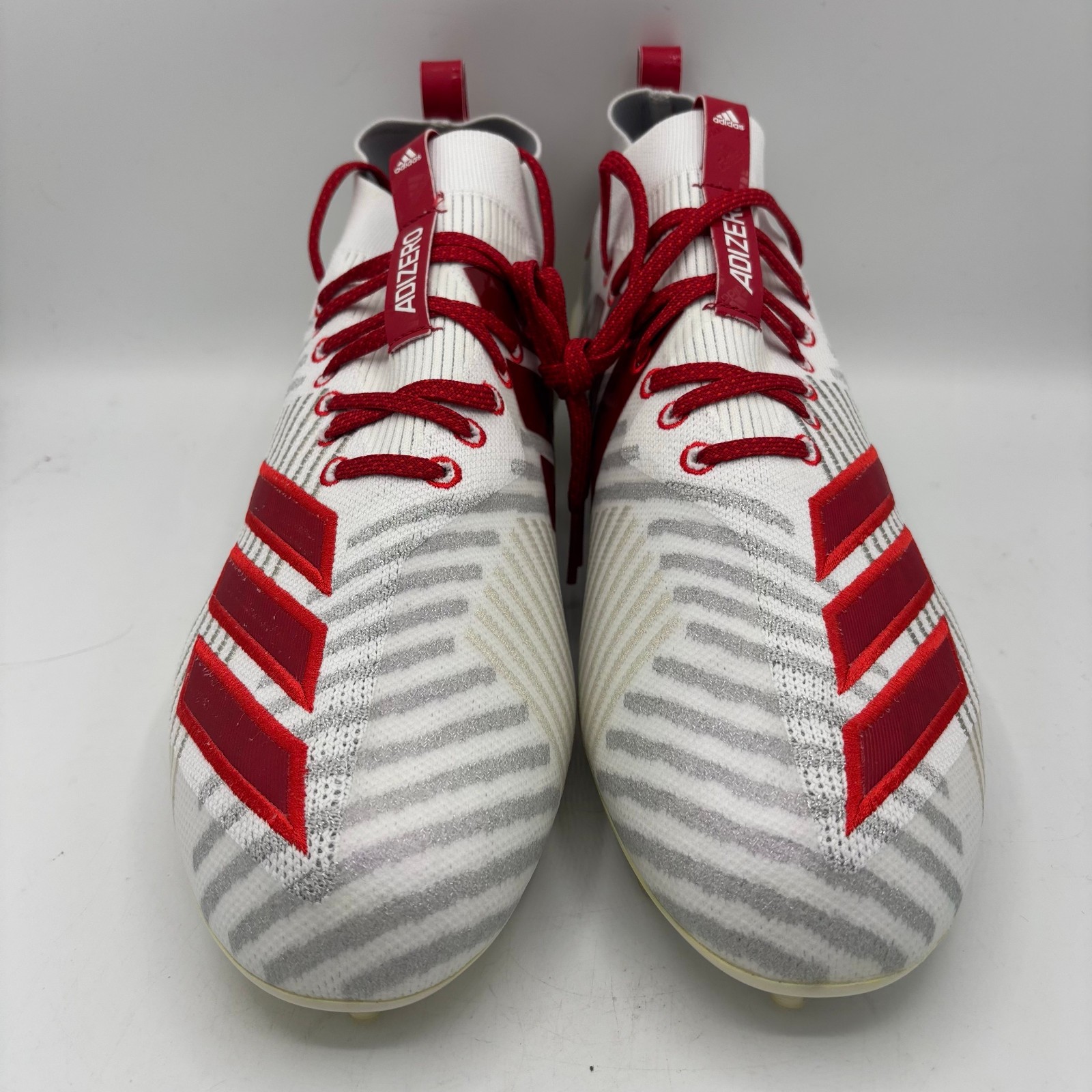 Adidas Adizero 8.0 Primeknit Football Cleats Mens Size 12 White Red