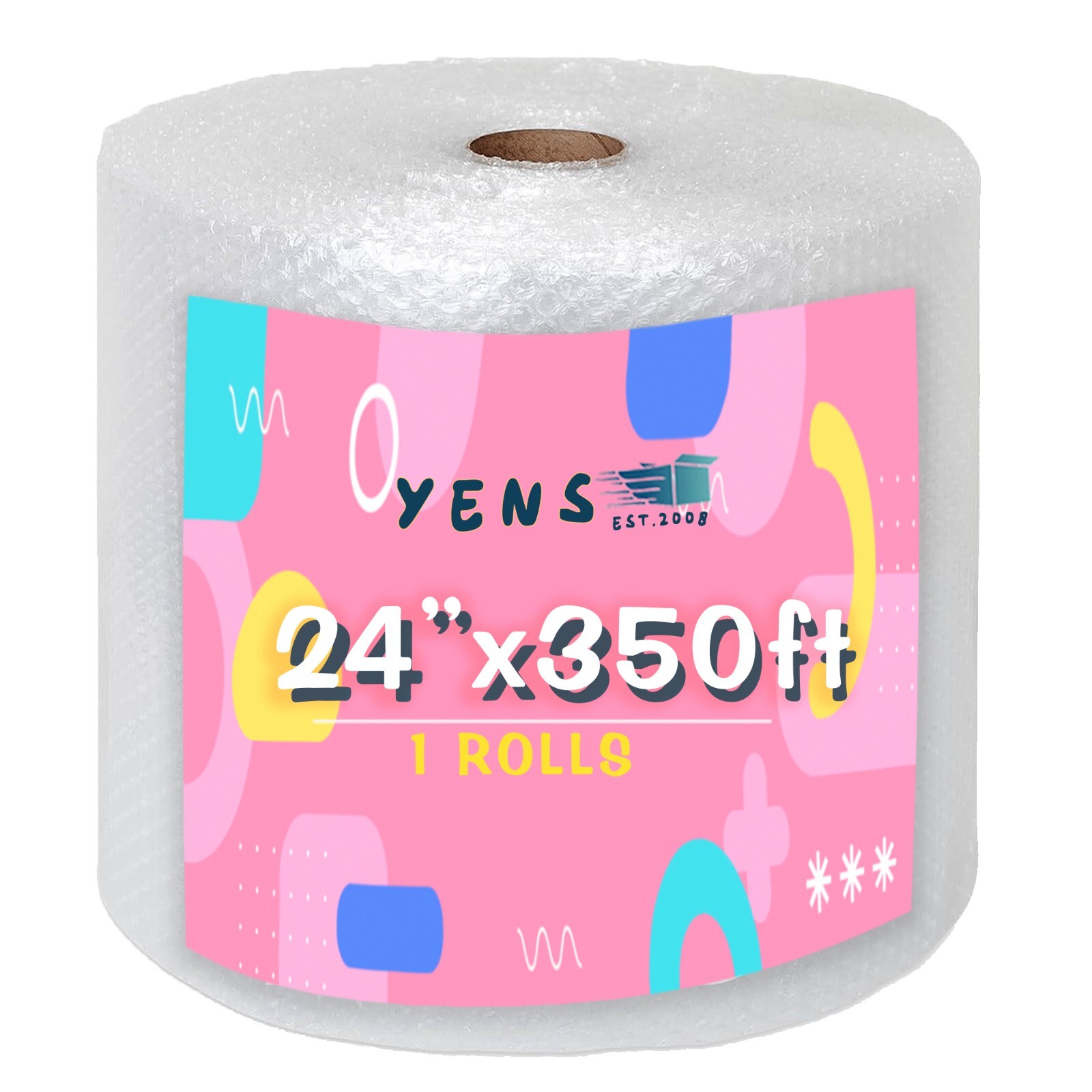 3/16"x 24" Small Bubbles Packing Roll Perforated 350ft bubble Mailing / Shipping