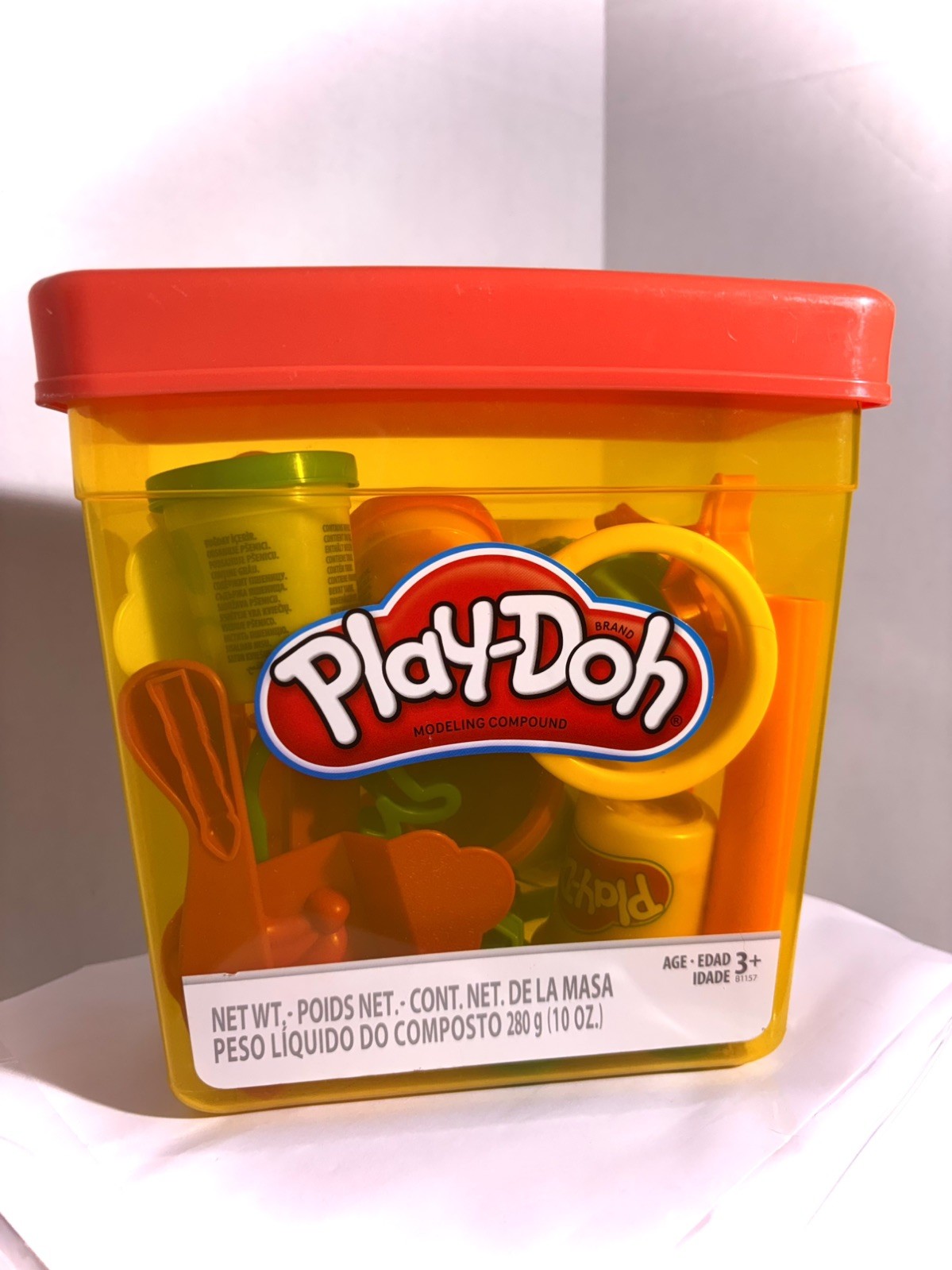 Play-Doh Fun Tub Playset, Starter Set for Kids with Storage, 20 Tools, 5 Non-Tox