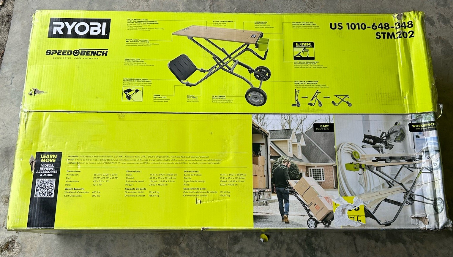 Ryobi STM202 SPEED BENCH Mobile Workstation Large 42" x 22" Brand New