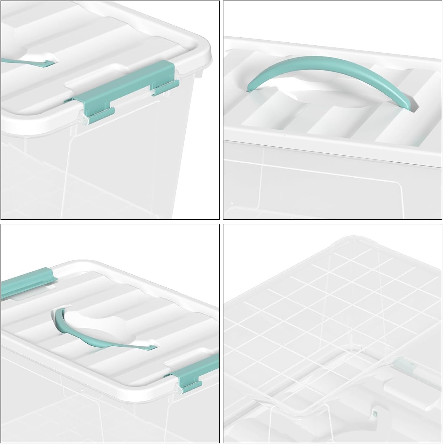 Durable 14 Qt Clear Organizer Bin with Secure Latching Lid for Versatile Storage