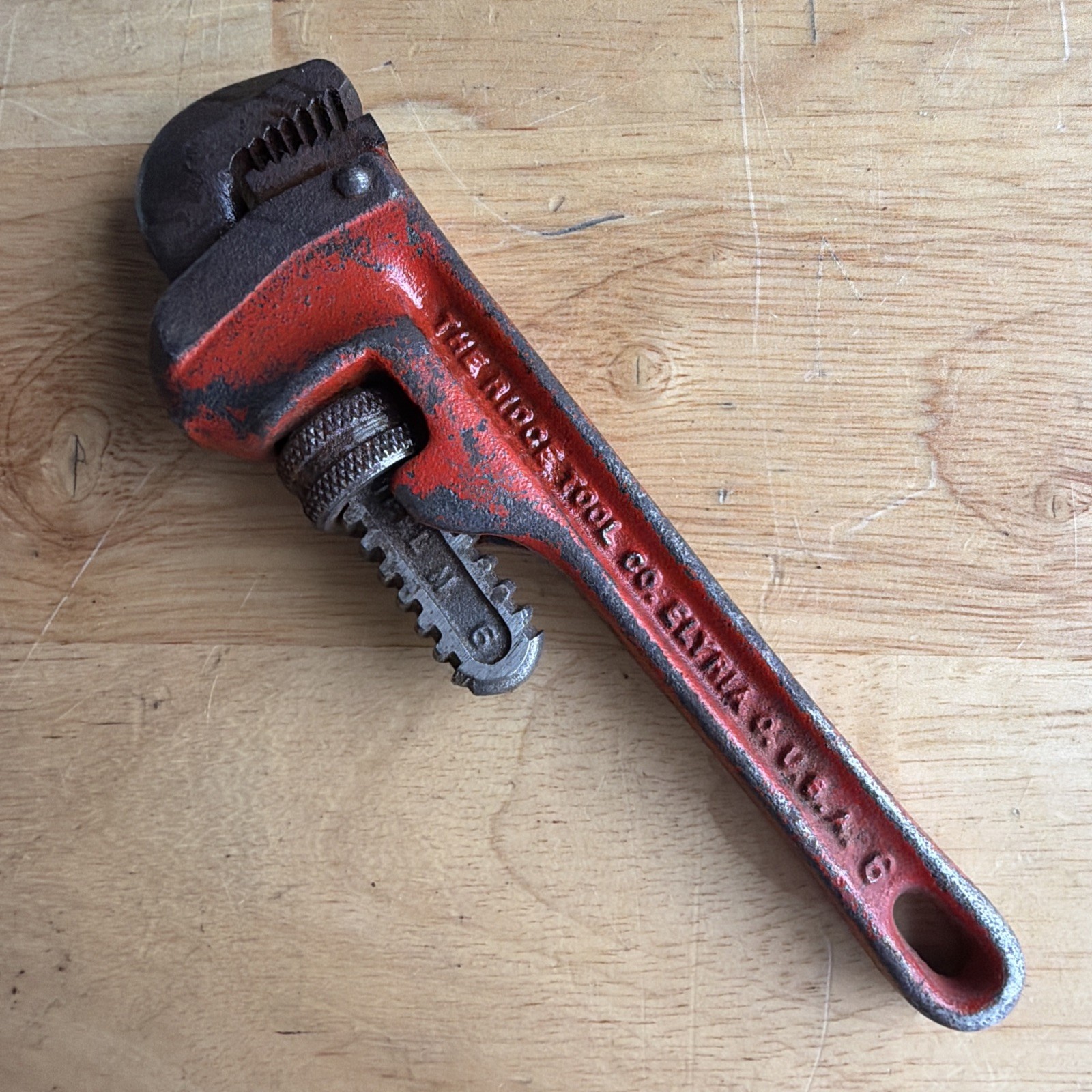 Ridgid Tools 6" Pipe Wrench Heavy Duty Vtg The Ridge Tool Co. Elyria O USA