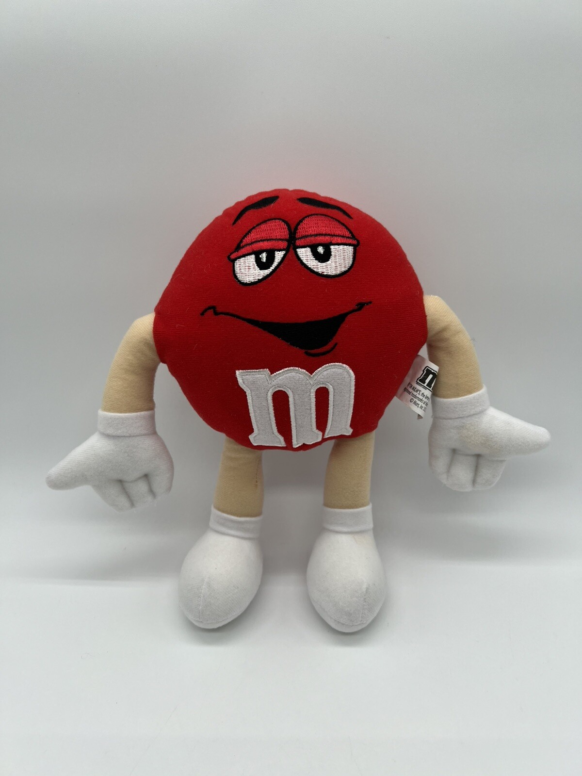 M&M's Chocolate Candy Red Poseable Plush Stuffed Animal M And M  9in Soft Eyes