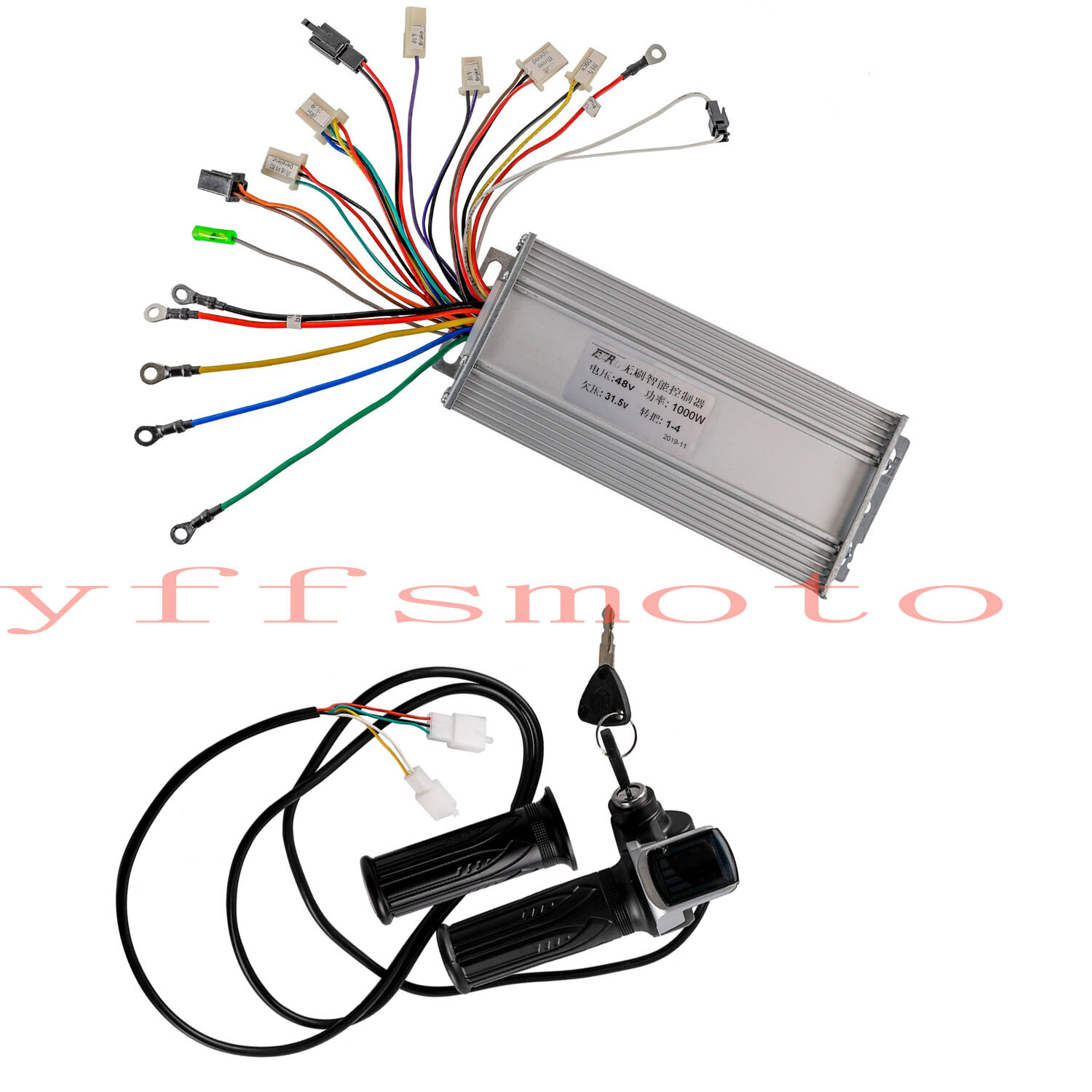 48V 1000W Electric Bike Motor Scooter Speed Controller + LCD Throttle Twist Grip