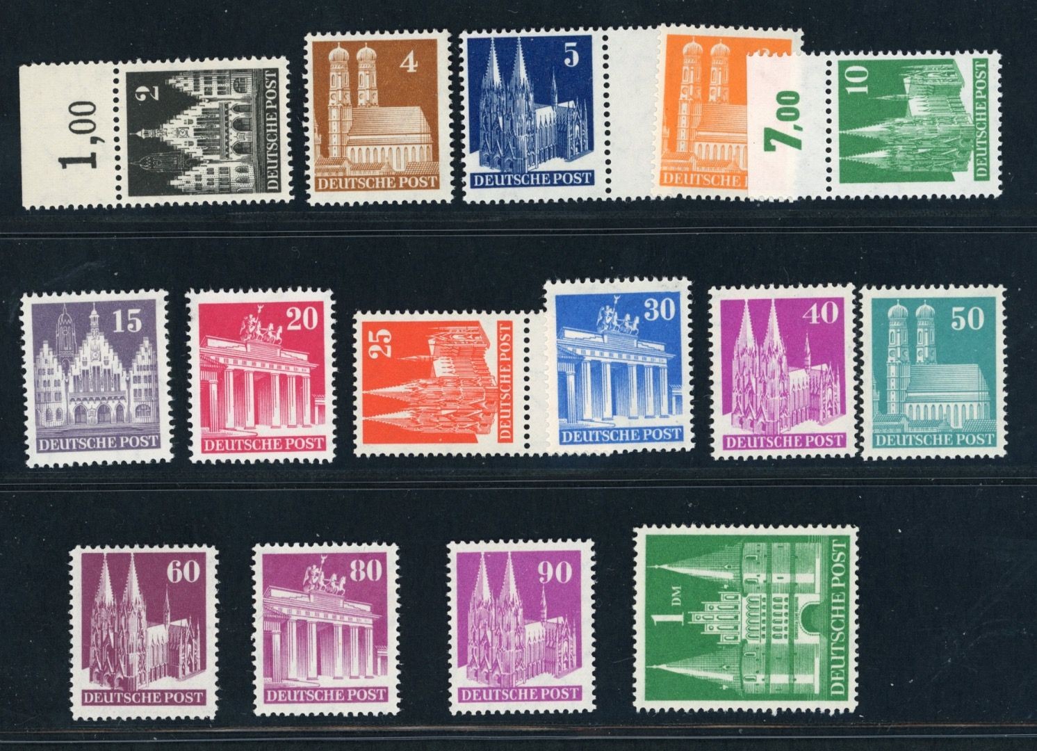 Allied occupation Bizone Michel number 73eg - 97II ec mint