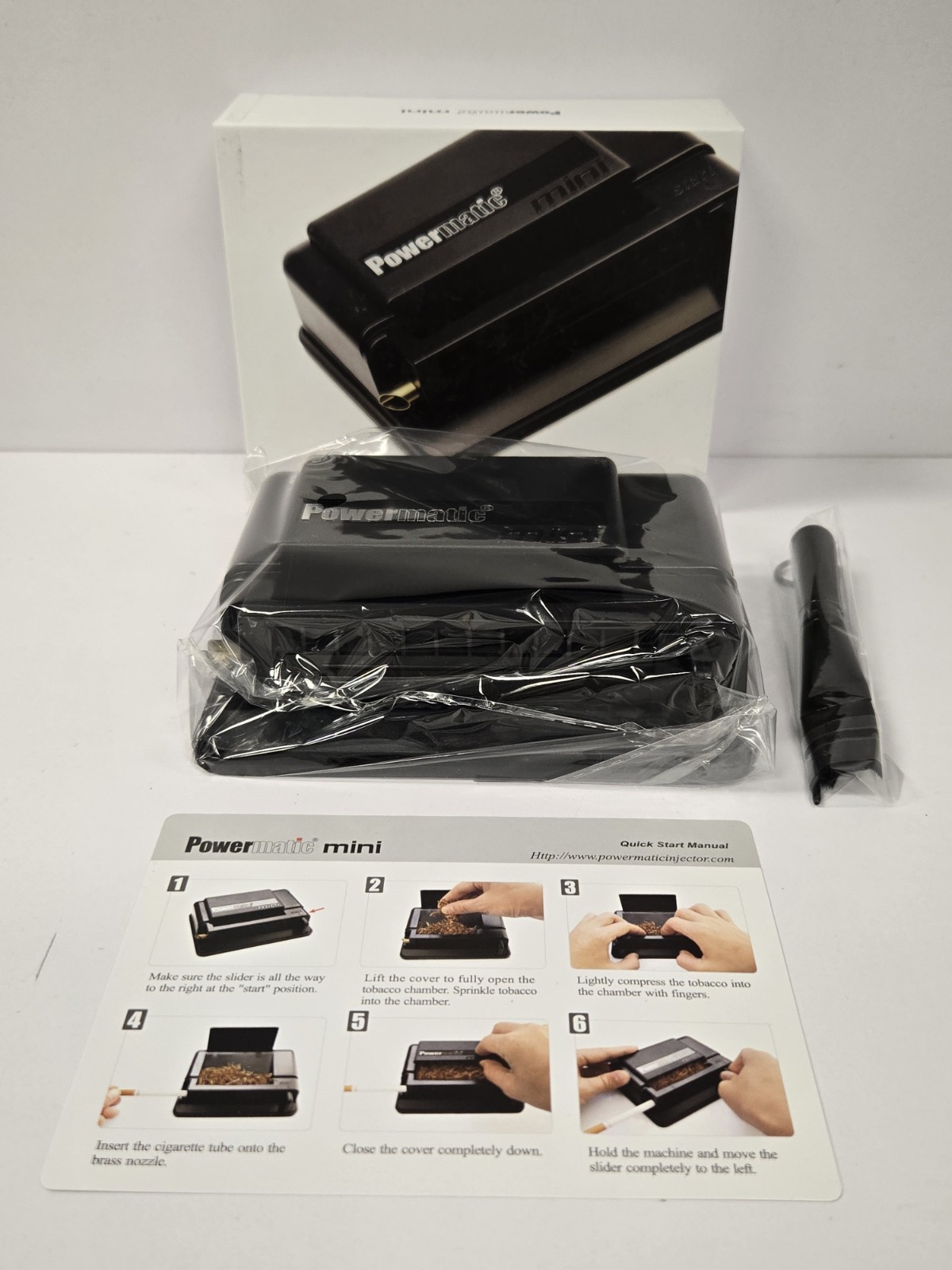 🔥🌱 POWERMATIC Mini Manual Cigarette Injector King & 100MM Rolling Machine NIB