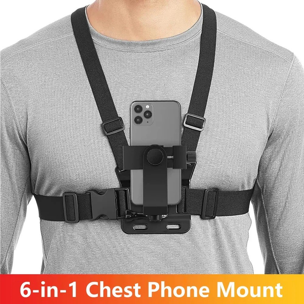 Chest Harness Strap Mount Accessories Adjustable For iPhone Android GoPro Hero