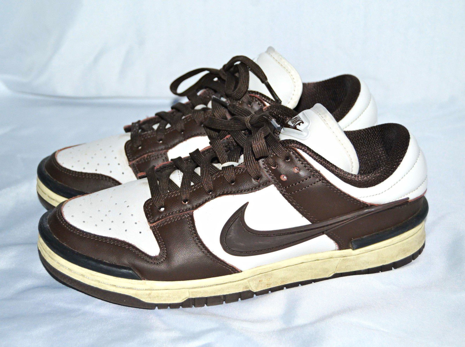 Nike Dunk Low Men’s Brown/White Colorblock Leather Low Top Lace-Up