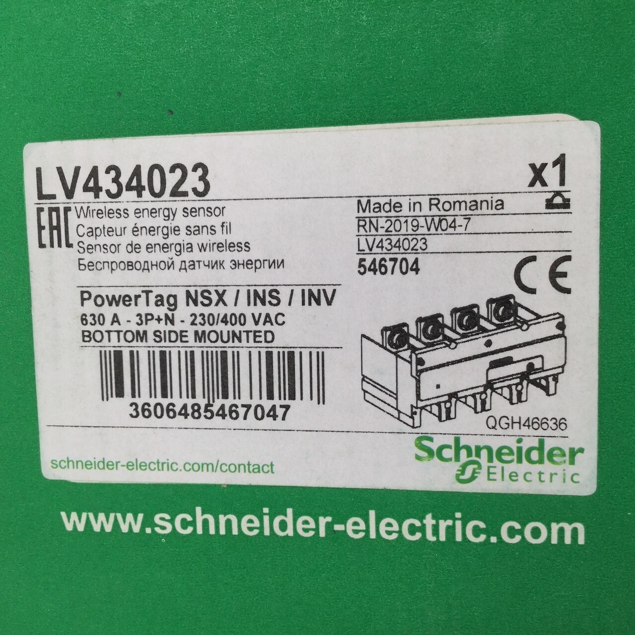 1PC LV434023 SCHNEIDER POWER LOGIC 630A ENERGY SENSOR NEW ORIGINAL