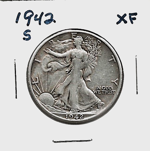 1942-S Walking Liberty Half Dollar***XF***