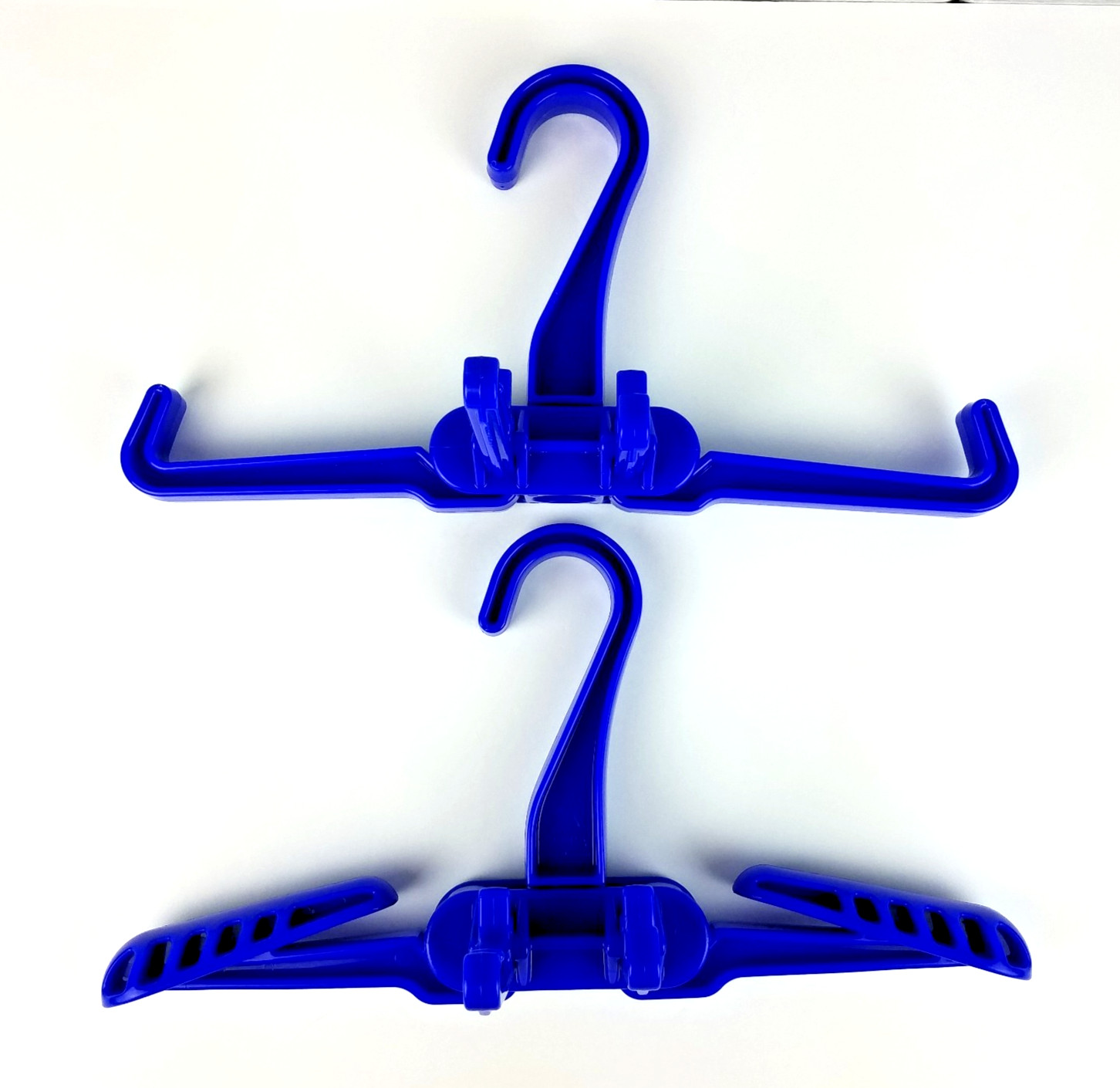 Set of XS Scuba Folding Swivel Travel Hangers for BCD Wetsuit Diving Gear Blue