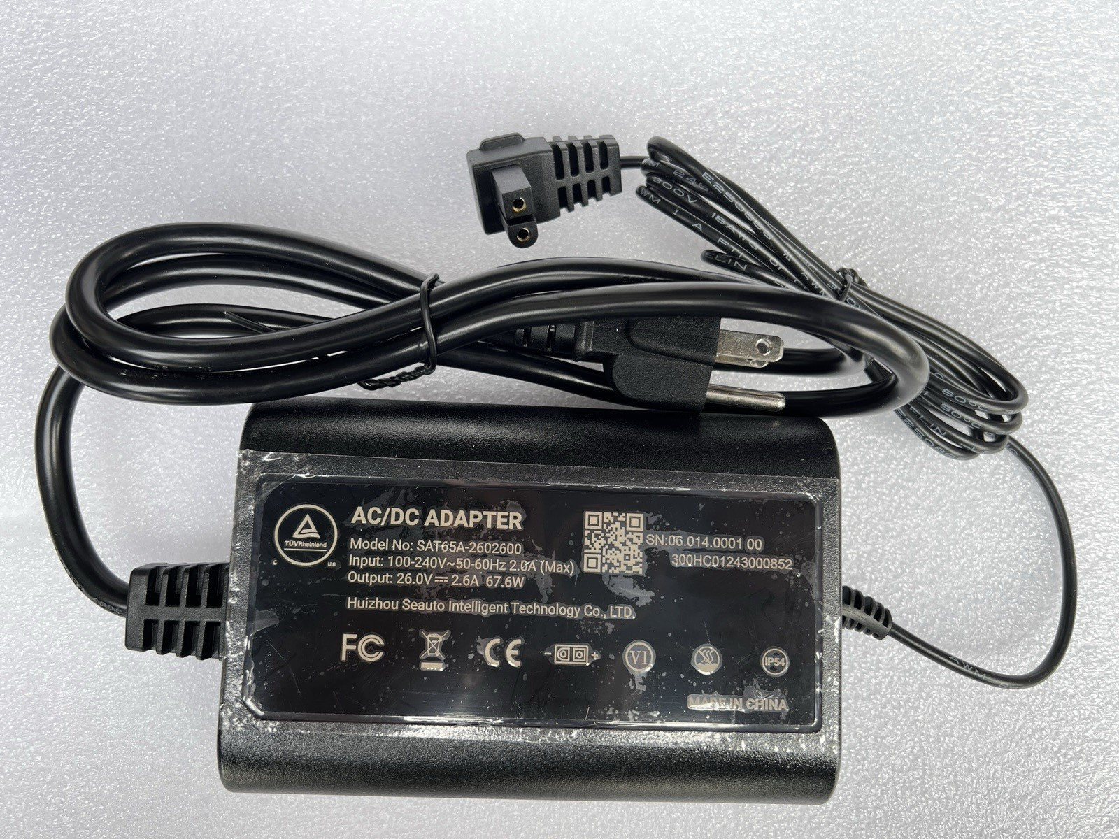 Genuine SAT65A-2602600 Charger for  Pool Vacuum Cleaner, Output 26V  2.6A