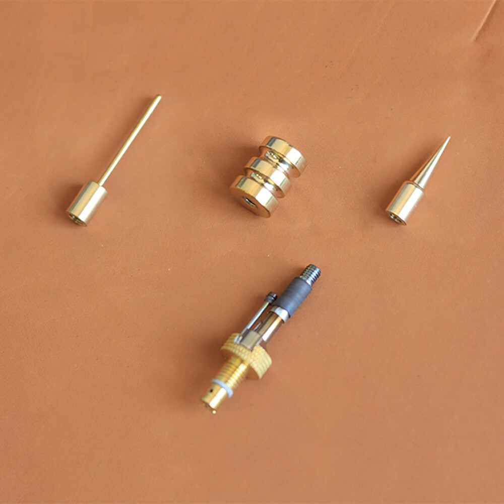 9Pcs Leather Electric Metal Special Hot Edge Head Set With Base Leather Tools