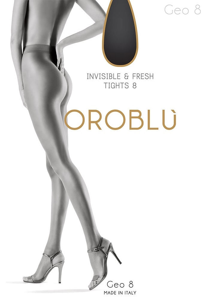 OROBLU GEO 8 Den Invisible and Fresh Ultra Sheer Toe Pantyhose Made in Italy