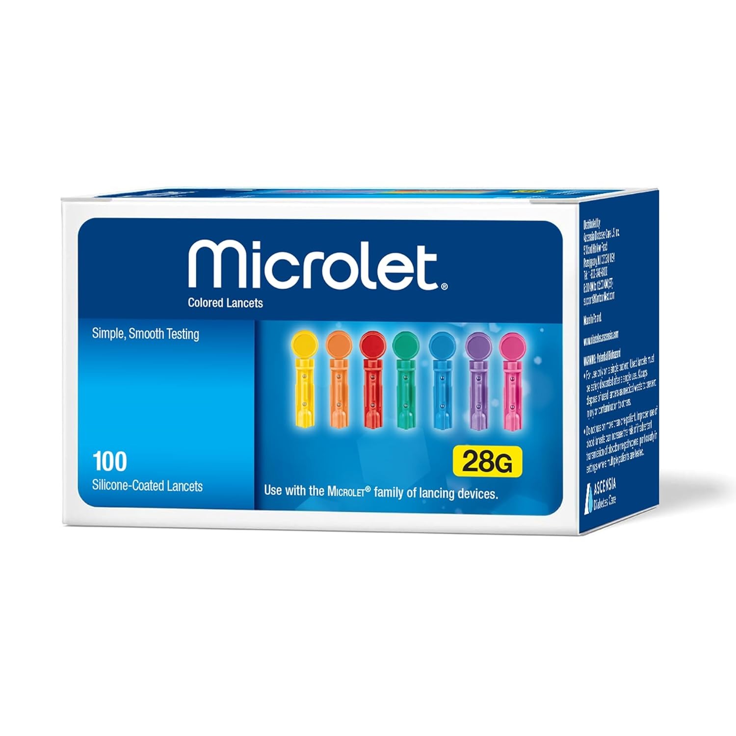 Ascensia MICROLET Lancets for Glucose Blood Testing, 100 Count (Pack of 1)