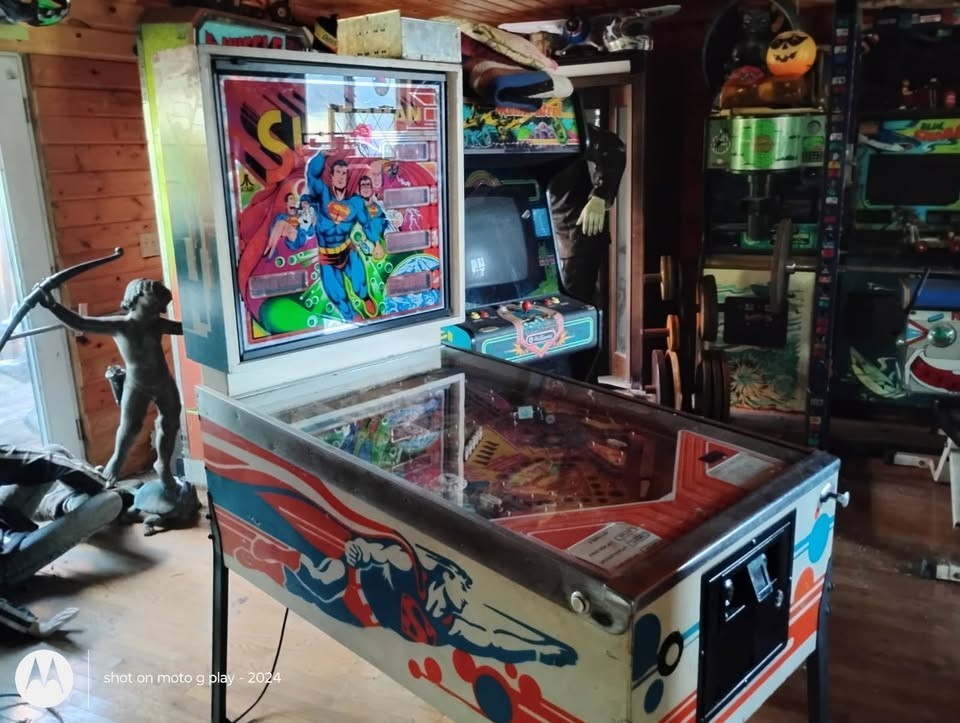 Superman Pinball Machine By Atari 1979.
