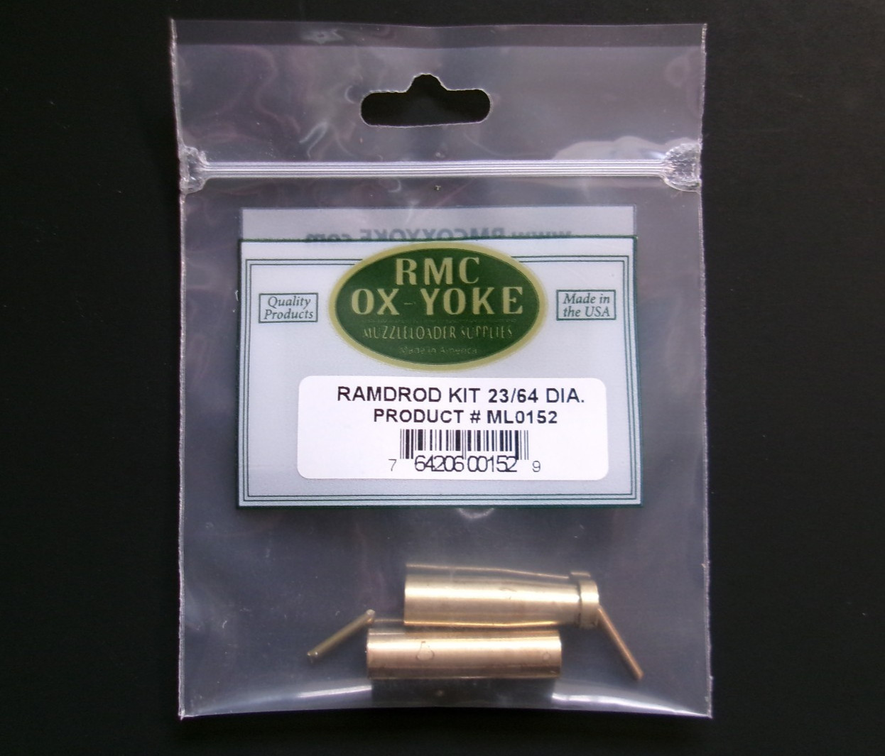 Brass Tip Kit For 23/64" Ramrod - Fits Some Larger Ramrods, Muzzleloading Rifle
