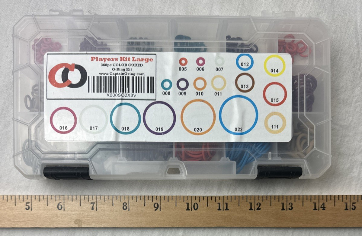 CO Captain O Ring Players Kit Large Color Coded 18 Different Sizes Paintball WoW