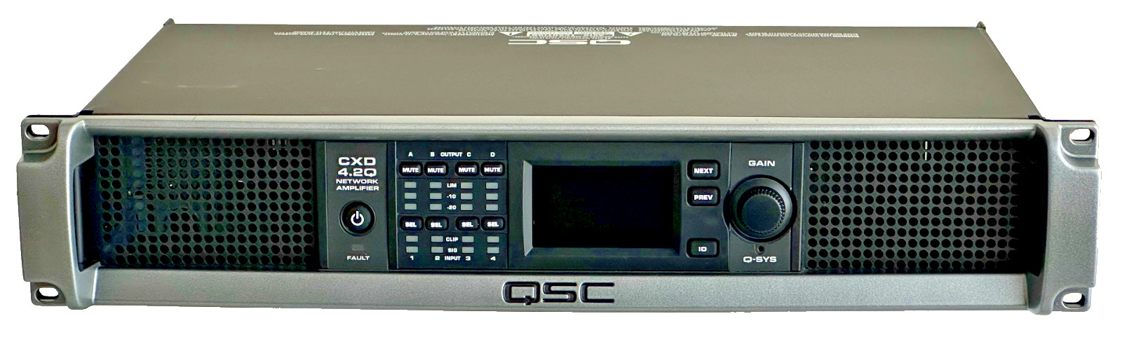 QSC CXD4.2Q NETWORK AUDIO AMPLIFIER; Q-SYS, 4 CHANNEL, 1,600 WATT RMS (b)