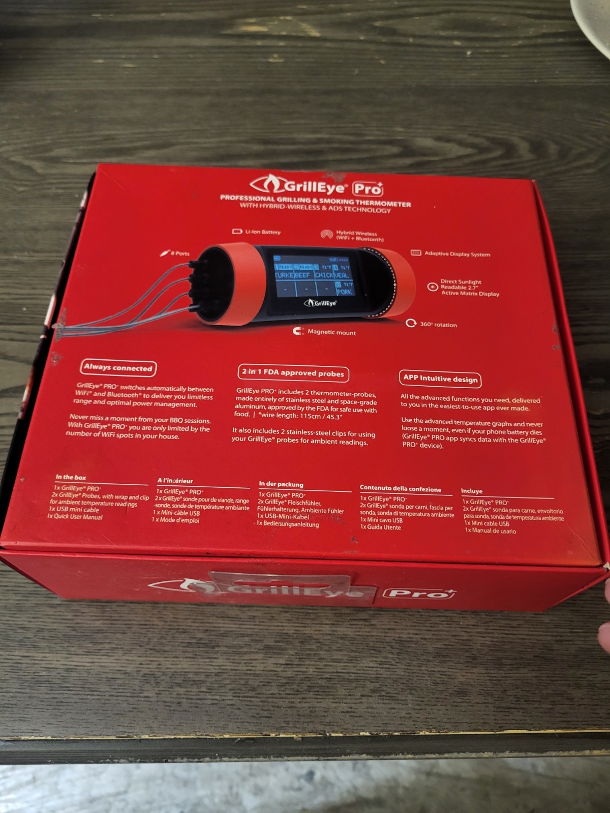 GrillEye Pro+ Professional Grilling & Smoking Thermometer Model GE0003