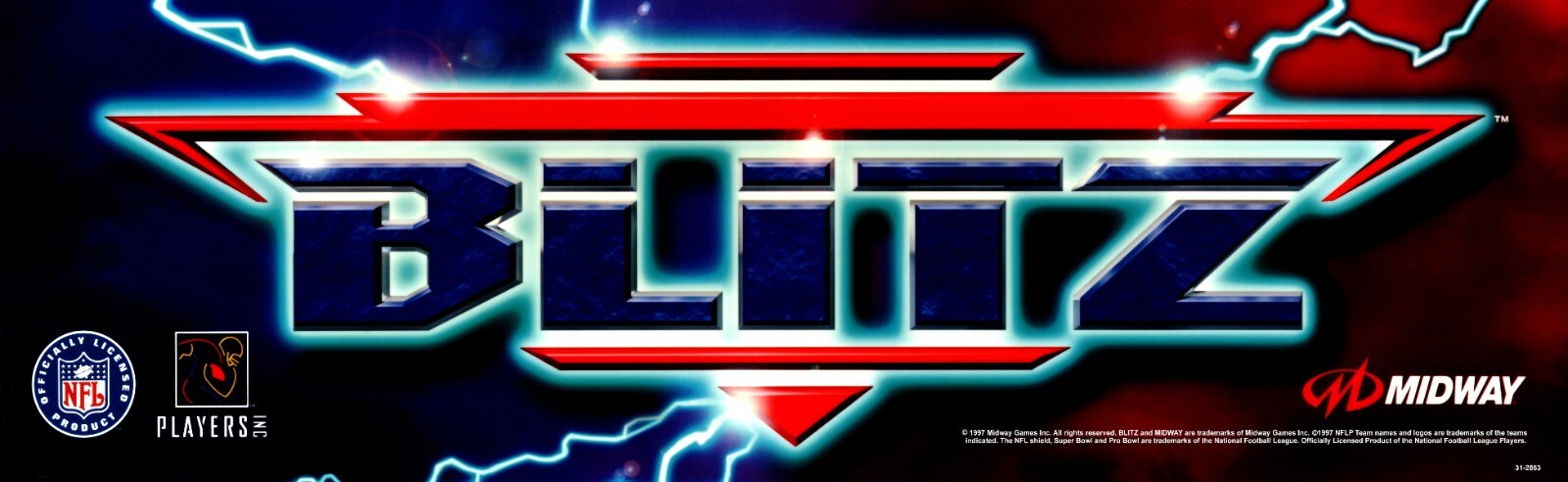 NFL Blitz Arcade Marquee/Sign (Arcade1Up 17.75" x 5")