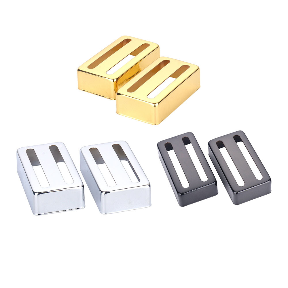2Pcs Metal Two-line Humbucker Guitar Pickup Cover for Electric Guitars Accessory