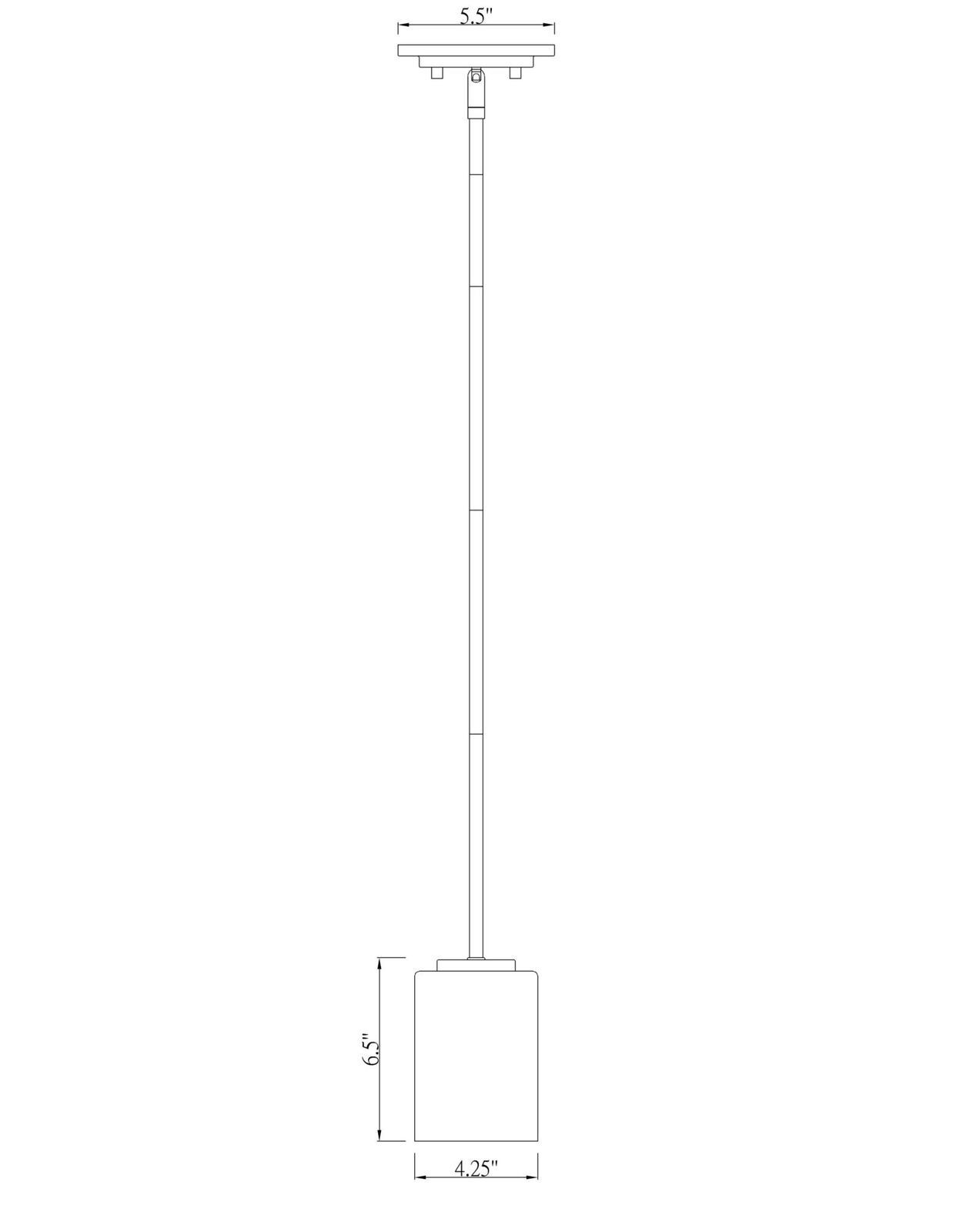 Z-Lite 426MP Willow 6"W Mini Pendant - Black