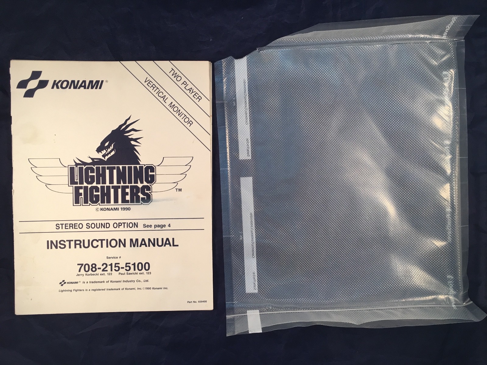 Lightning Fighters Arcade Manual - arcade 1990