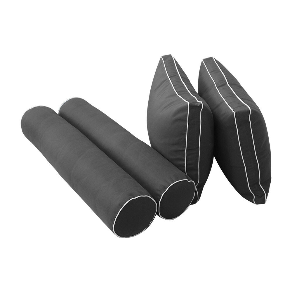 Style1 5PC Contrast Pipe Daybed Mattress Cushion Complete Set Twin Size AD003