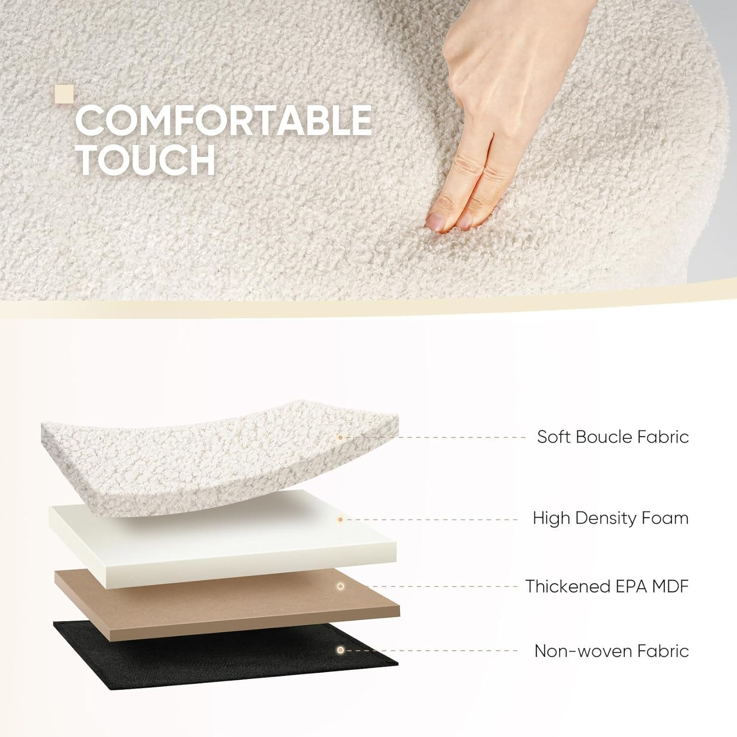 Ottoman with Storage for Living Room, Sherpa Folding Storage Ottoman Foot Rest,