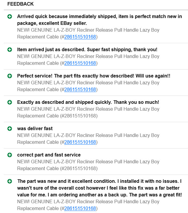 NOB! La-Z-Boy Recliner Sofa Release Pull Handle Lazy Boy Couch Replacement Cable