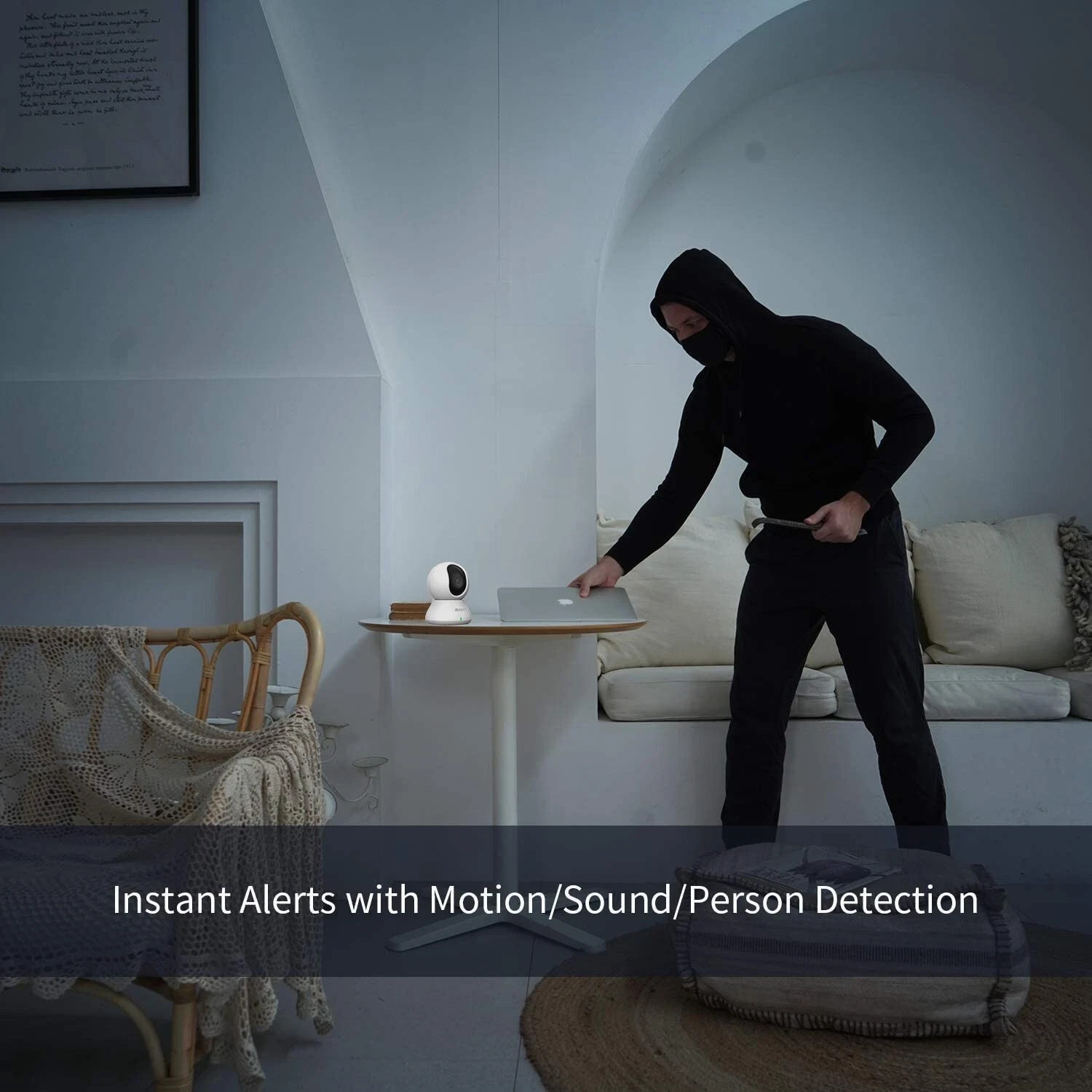 Blurams 2K Home Security Security Camera Works with Alexa & Google Assistant