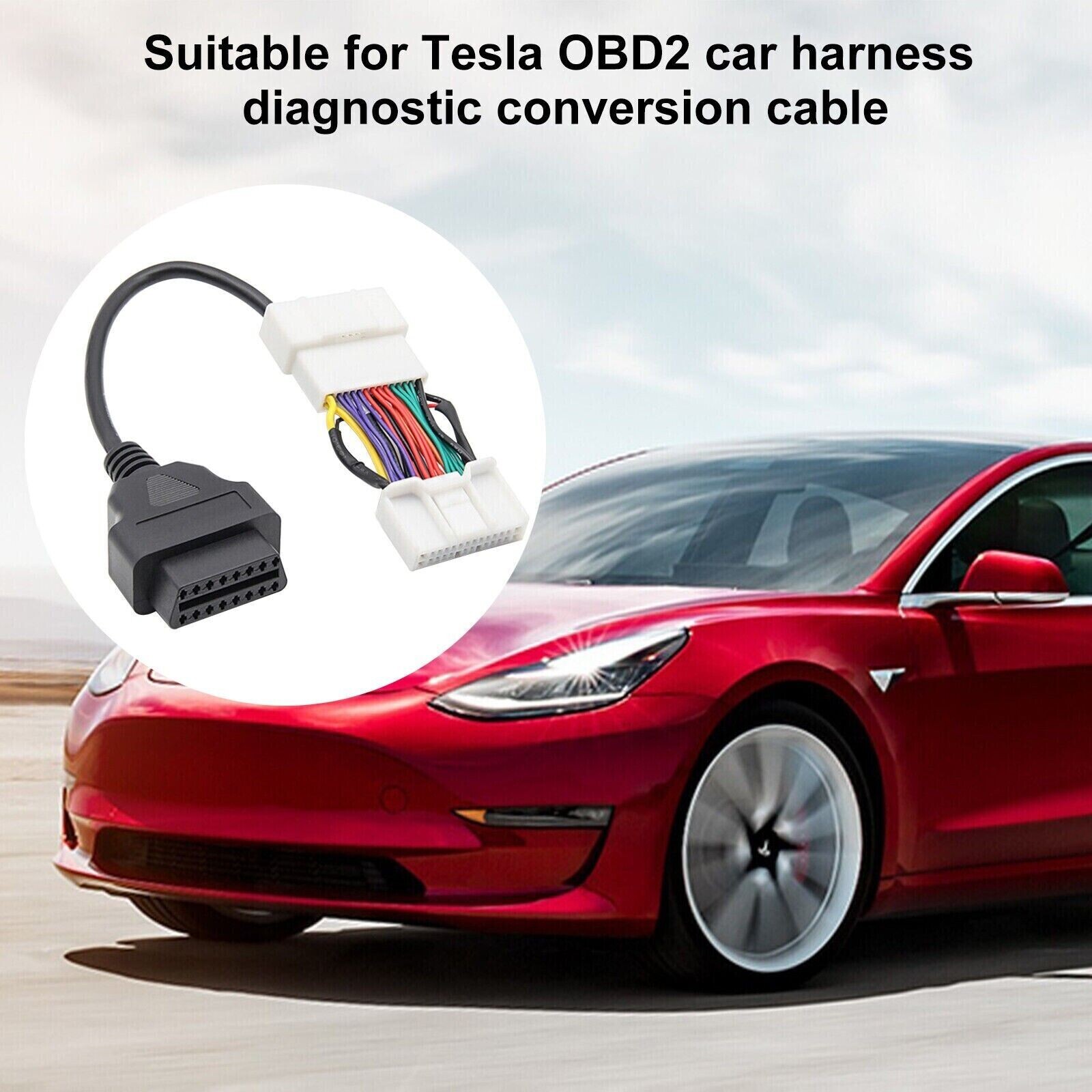 OBD2 Diagnostic Cable Connector Harness Plug For Tesla Model 3/Y Adapter