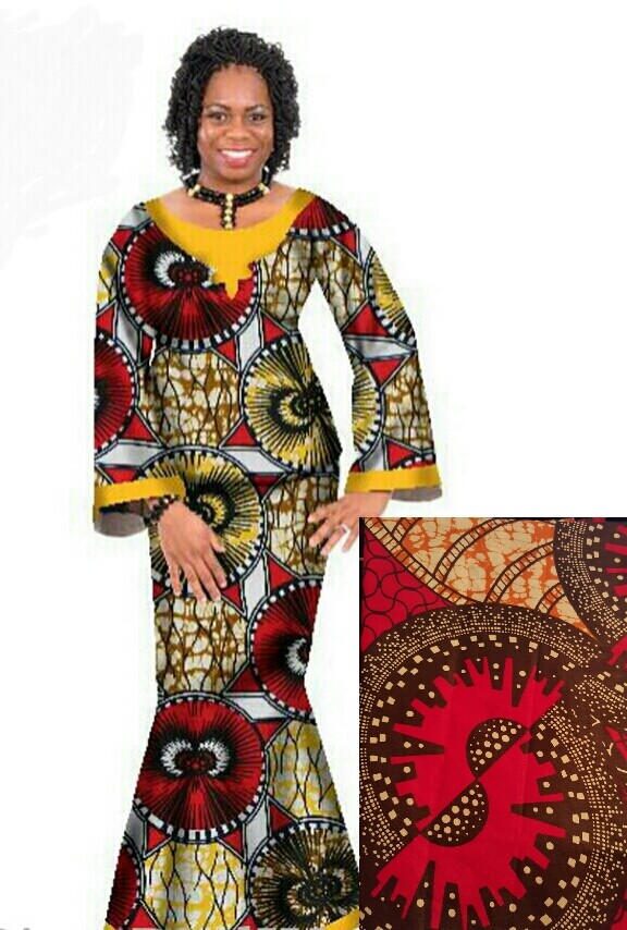 Custom Made African Skirt/Top, Medium, 100% Cotton