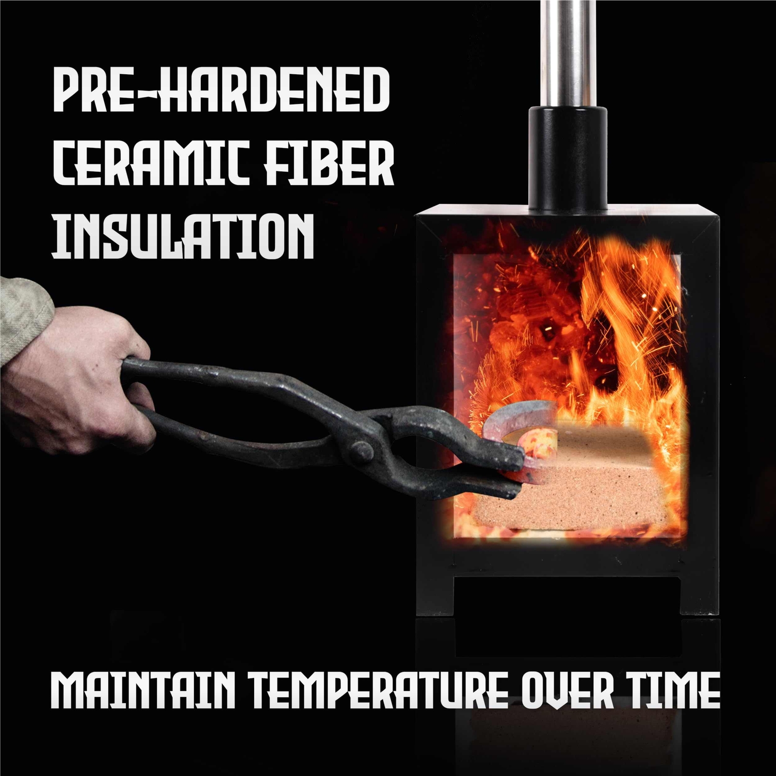Propane Knife Forge Single Burner Large Capacity Square Propane Burner