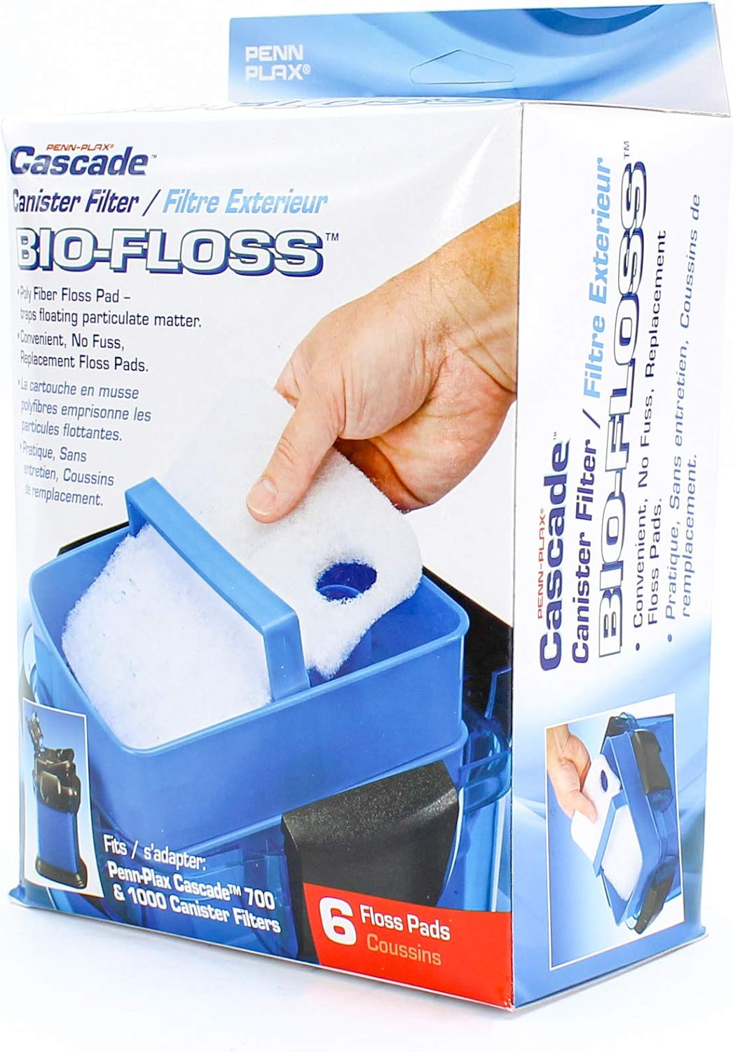 Cascade 6 Pack Bio-Floss Replacement | Poly Fiber Floss Pads for Cascade 700 & 1