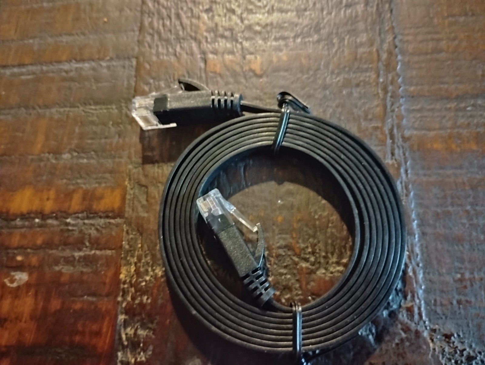 CableGeeker Cat6 Flat Patch Ethernet Cable RJ45 Black 5Ft. NEW, FREE SHIPPING!