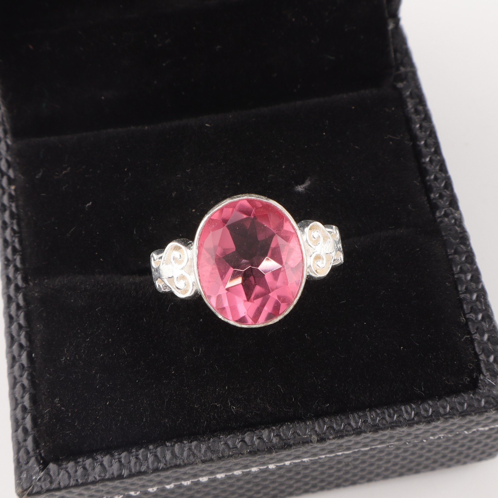 Pink Tourmaline Gemstone 925 Sterling Silver Ring Handmade Jewelry Ring For Gift