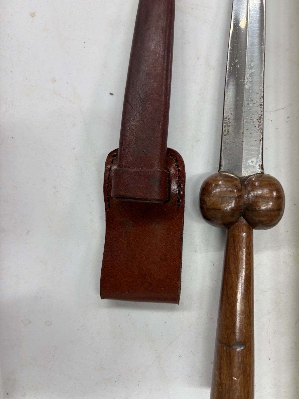 Wood Hilt Bollock Dagger