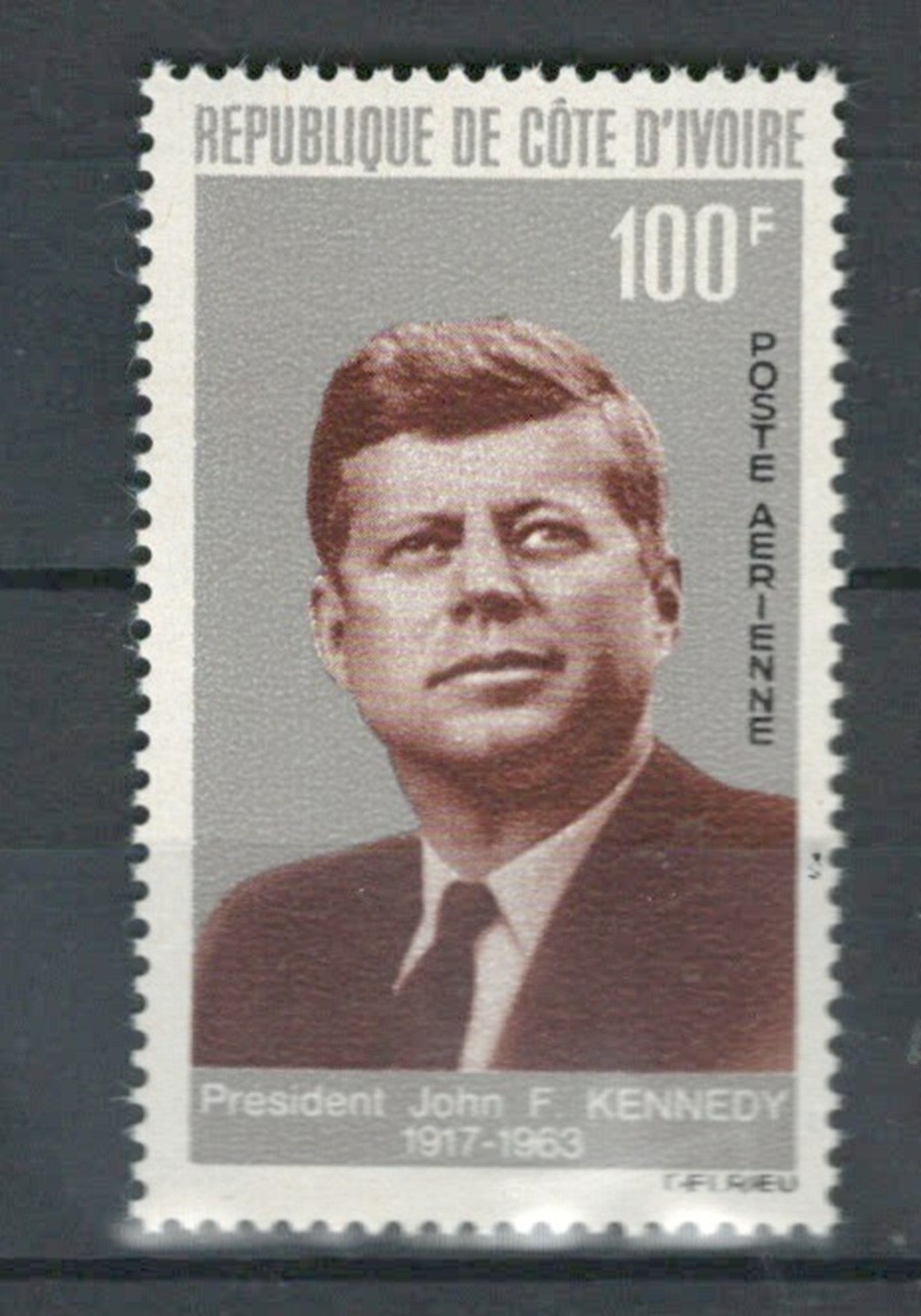 IVORY COAST FRENCH COLONIES J.F.K  KENNEDY AIR MAIL MNH 100F LOT ( FRCOL 761)