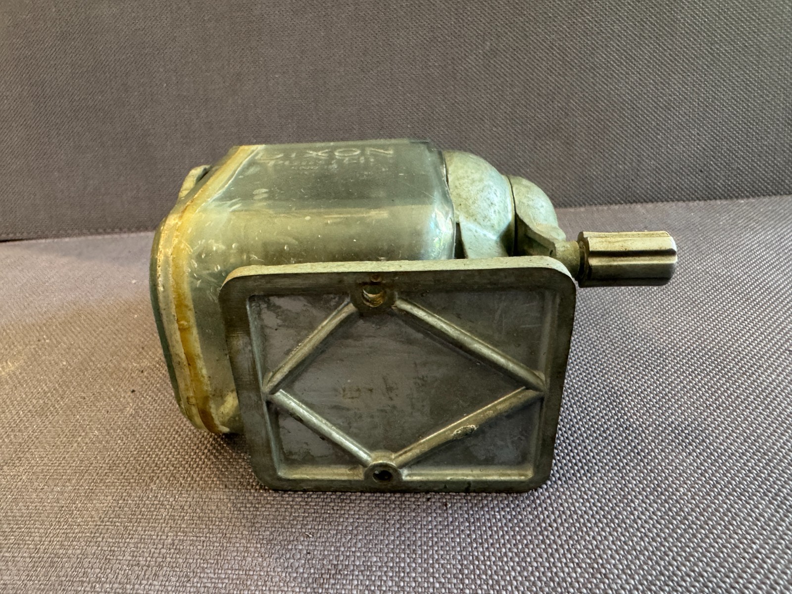 Vintage Pencil Sharpener Dixon Pointer No. 15 Translucent Hopper Working