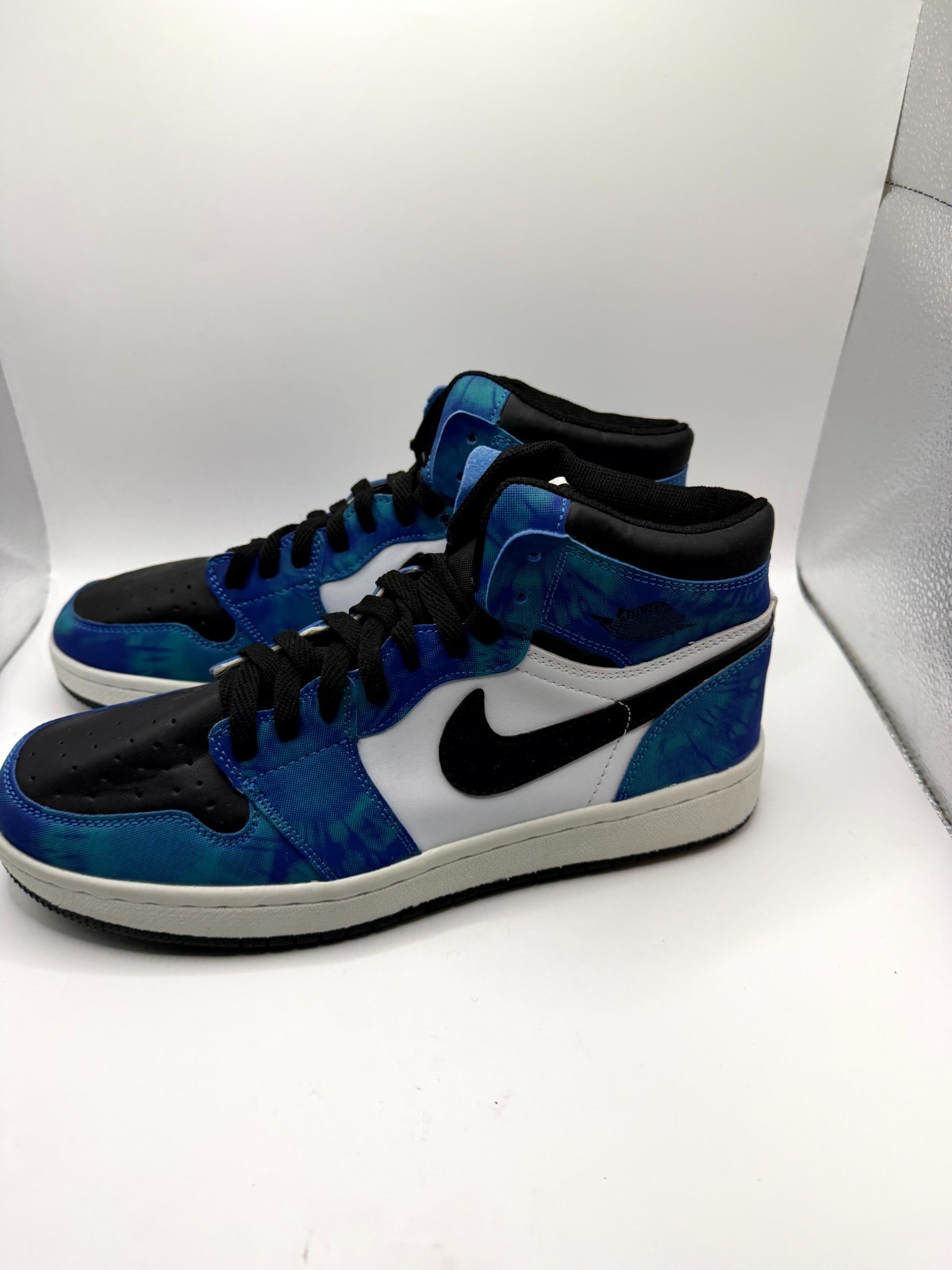 Nike Air Jordan 1 Retro High OG Mens 9 Sneaker Multicolor Tie-Dye Leather Shoes