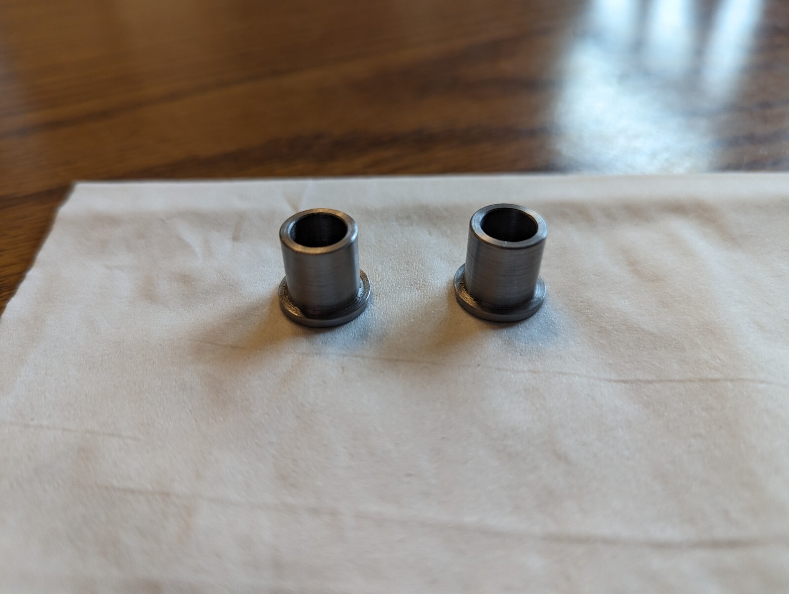 4 PCS.5/16" ID x 1/2" OD x 5/16" TALL STEEL 5/8" FLANGE STANDOFF SPACER BUSHINGS