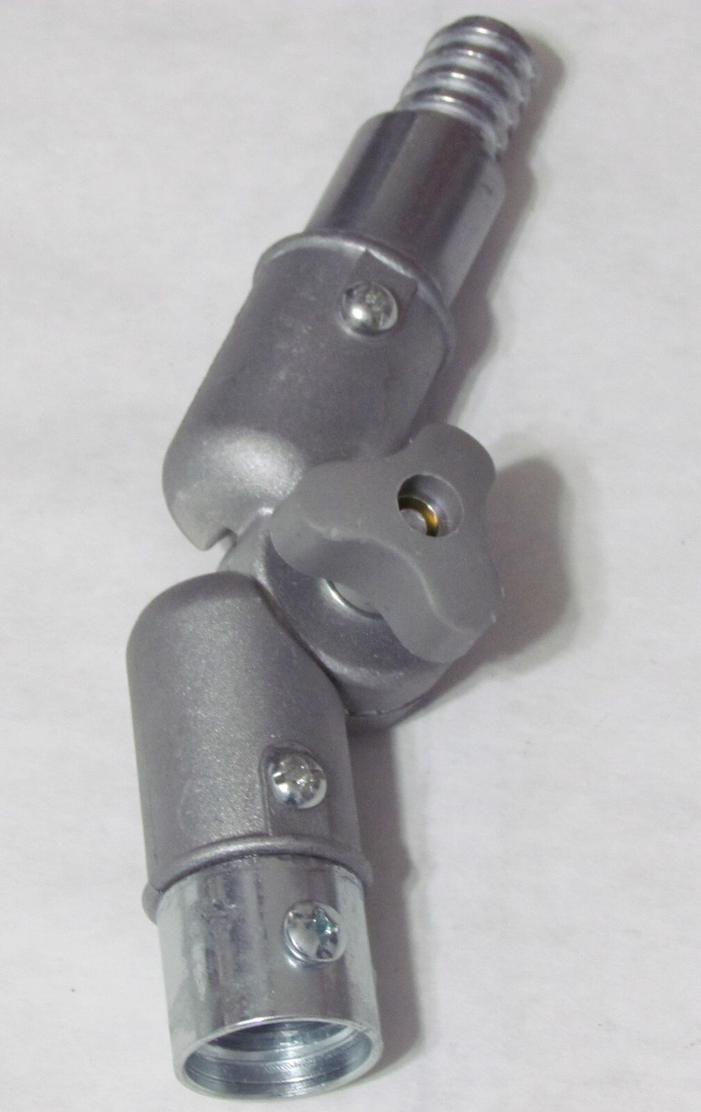 Metal Extension Pole Adapter - Euro  Internal Threads to Acme Male Threads. 2d