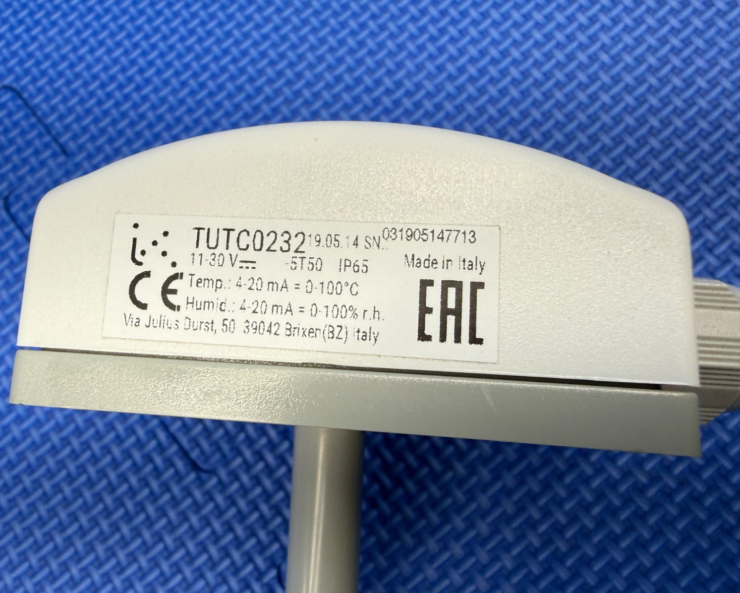 Industrie Technik TUTC0232 Duct Mounted Humidity Temperature Transmitter