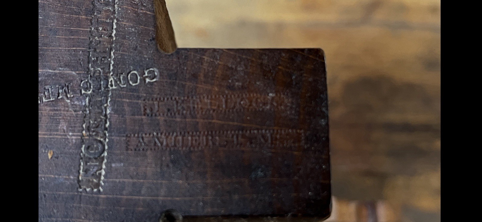 J. Kellogg, Amherst MS, Boxed Complex Molding Plane