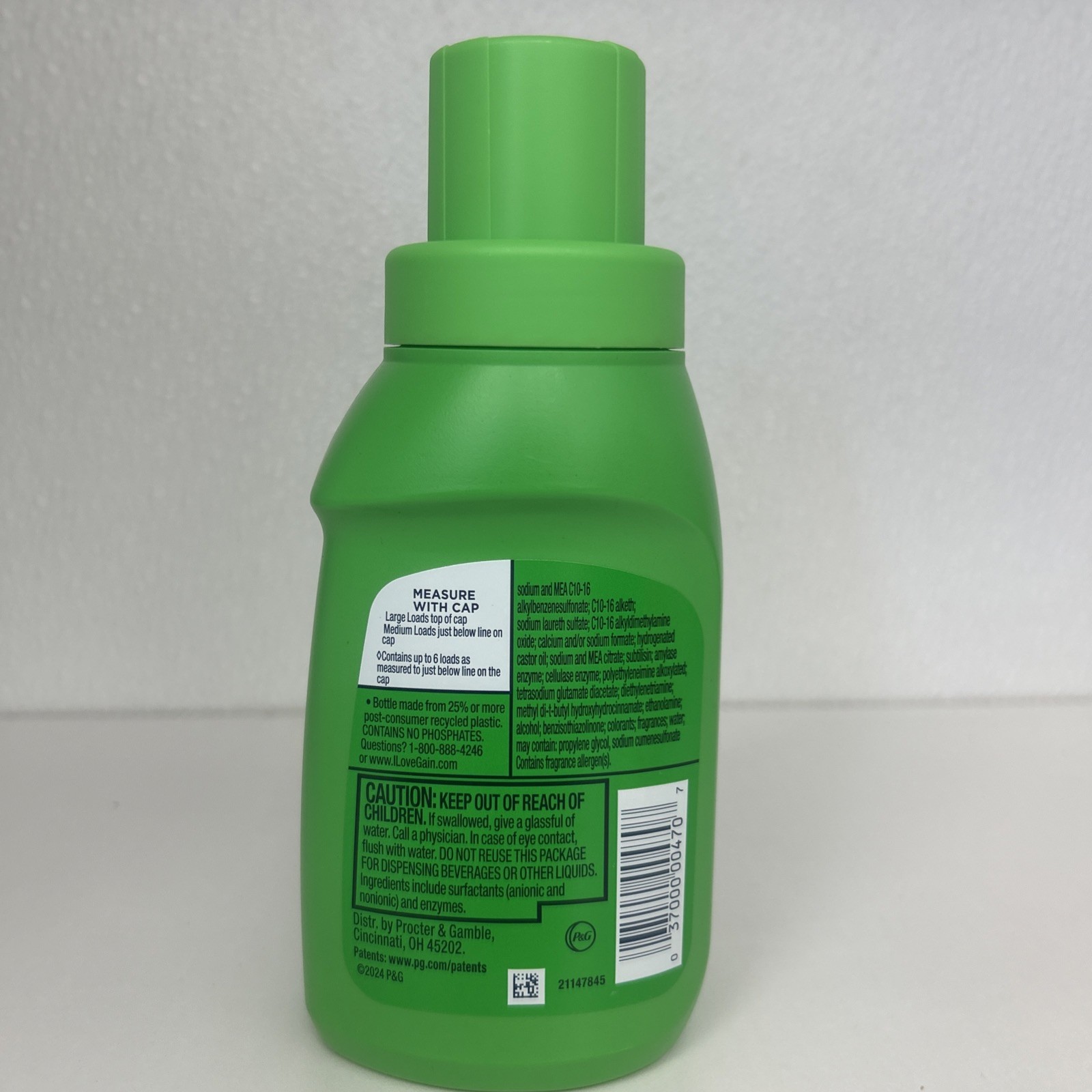 2 Pack Gain Laundry Detergent Liquid, Original, 10 fl oz