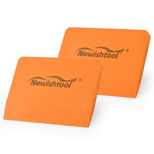 Soft Silicone Small Squeegee for Vinyl, 2 PCS PPF Tools Window Tinting Orange