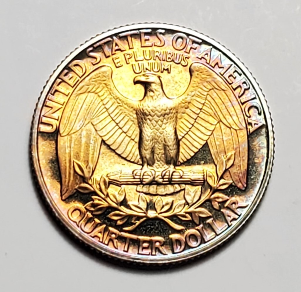 TONED 1987 S WASHINGTON QUARTER PROOF UNC #C3218