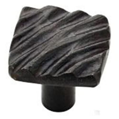1-1/8" HomeGrown Diagonal Lines Knob Black Iron